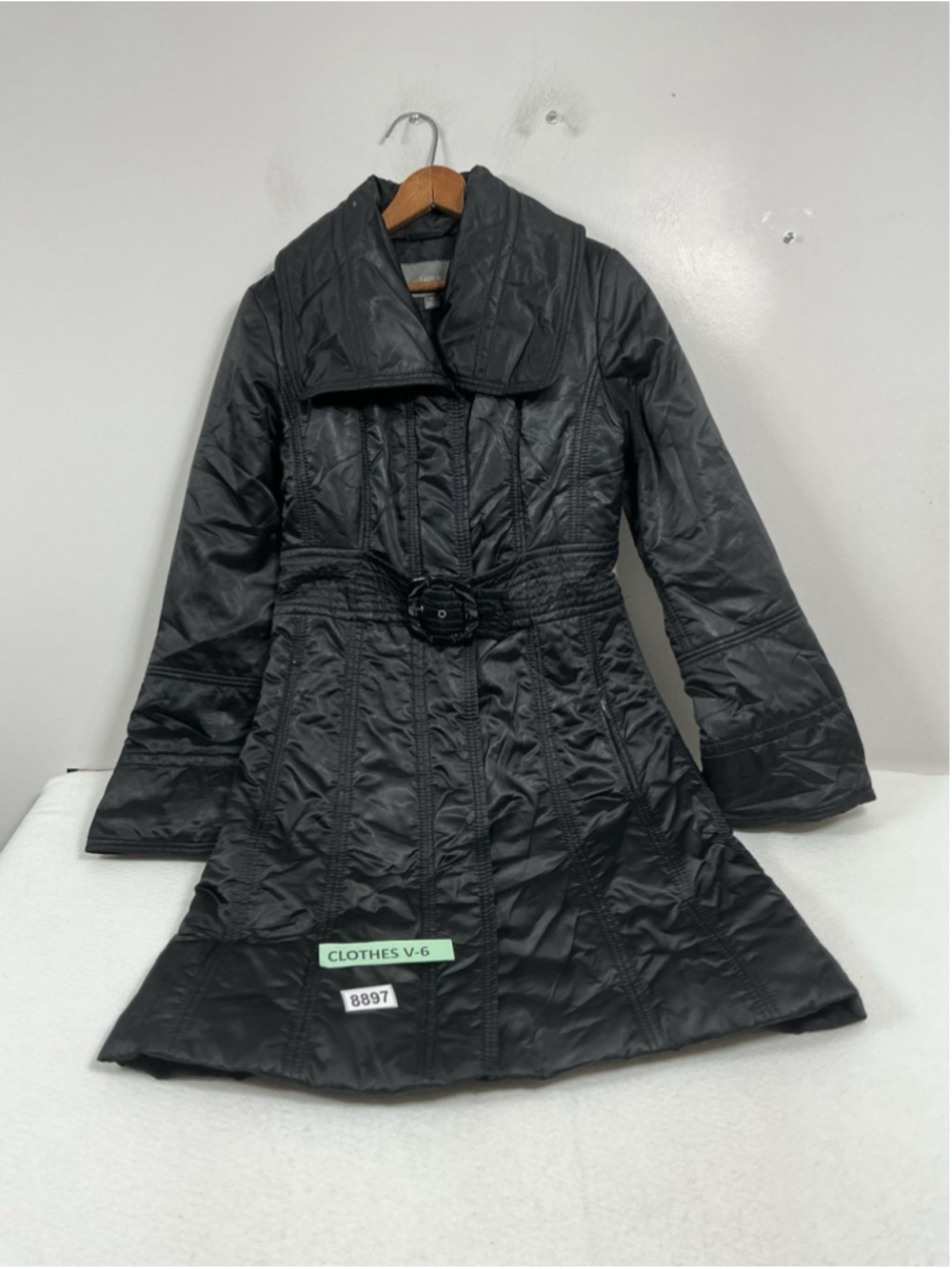Womans Apt 9 Quilted Coat Small Black